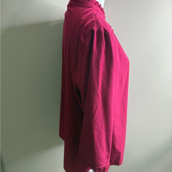 Riley & Rae Fuchsia Ruffle Blouse - Picture 5 of 8